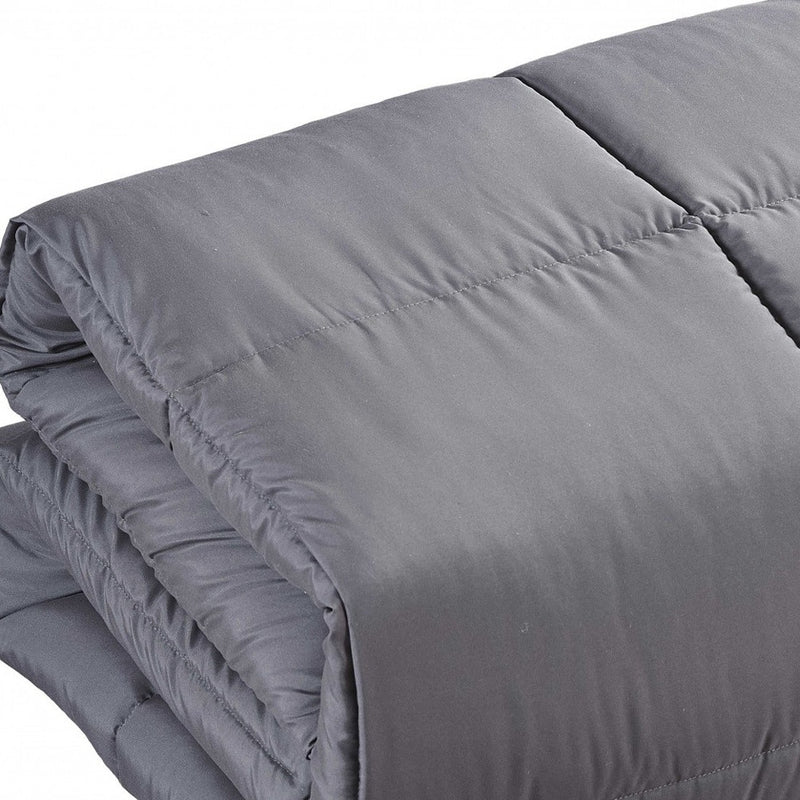 Dark Gray California King Polyester Thread Count Down Alternative Comforter - Bed & Bath