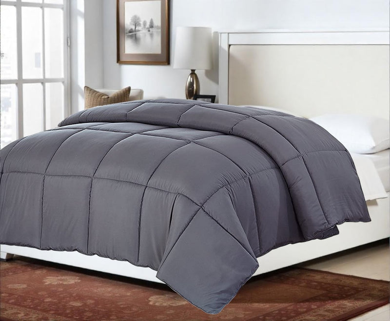 Dark Gray California King Polyester Thread Count Down Alternative Comforter - Bed & Bath