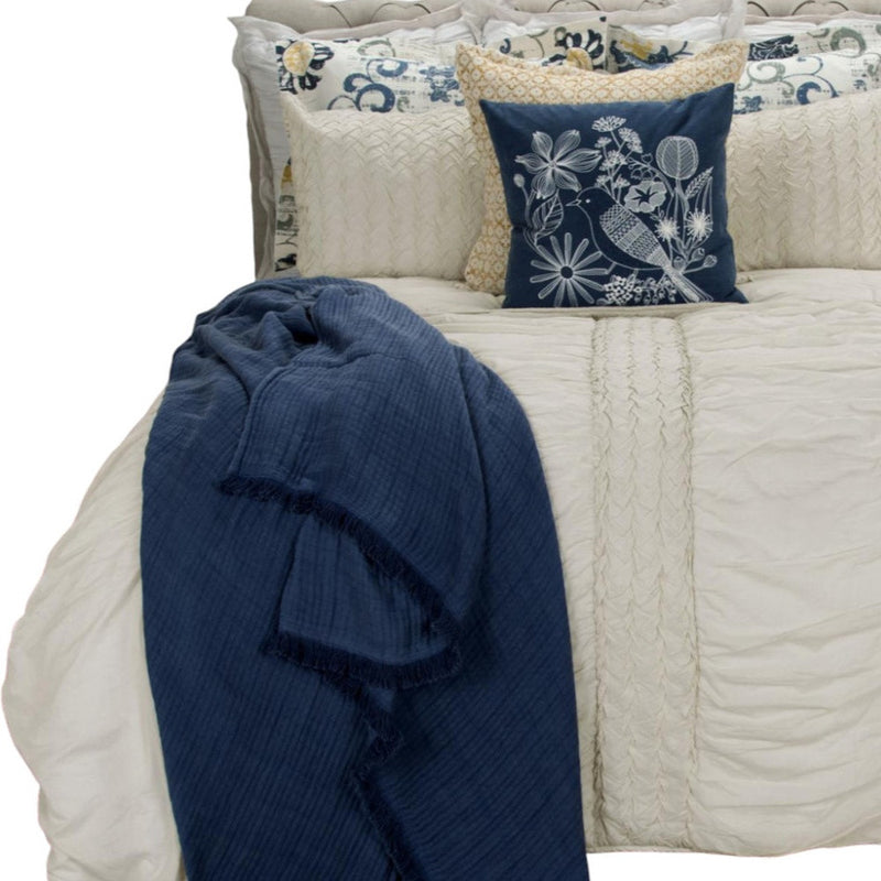 Ivory Geometric Quilt - Bed & Bath