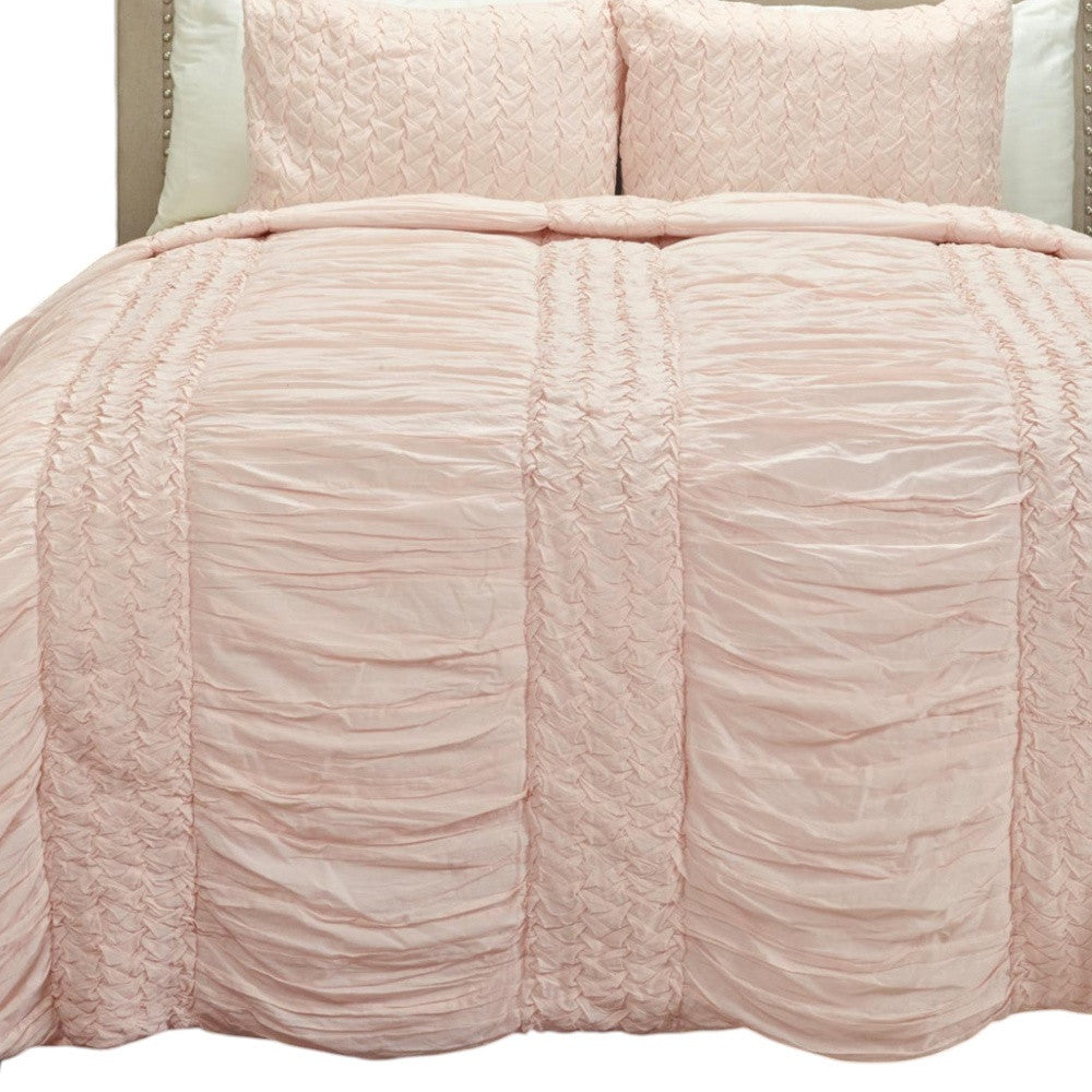 Pink Geometric Queen Quilt - Bed & Bath