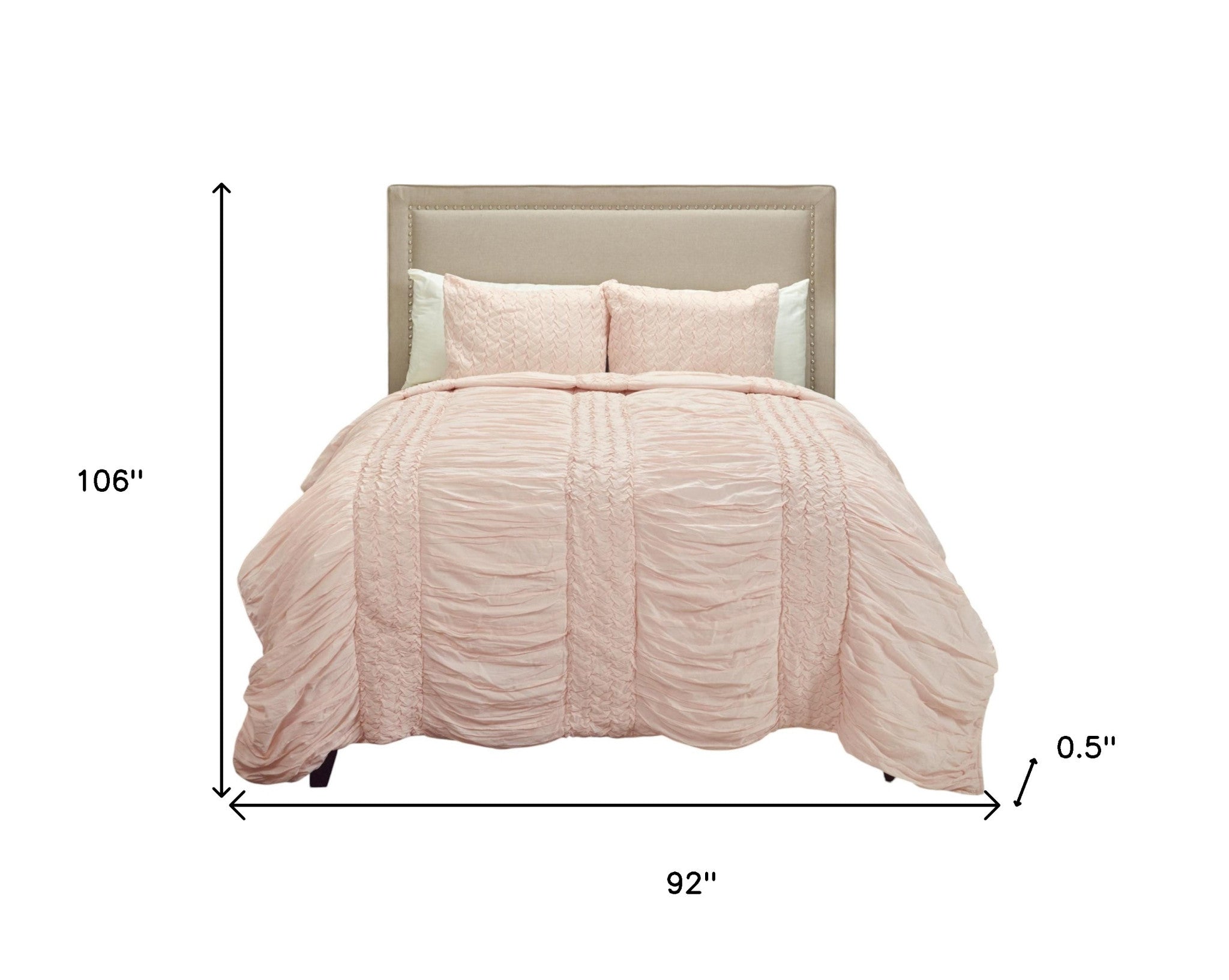 Pink Geometric King Quilt - Bed & Bath