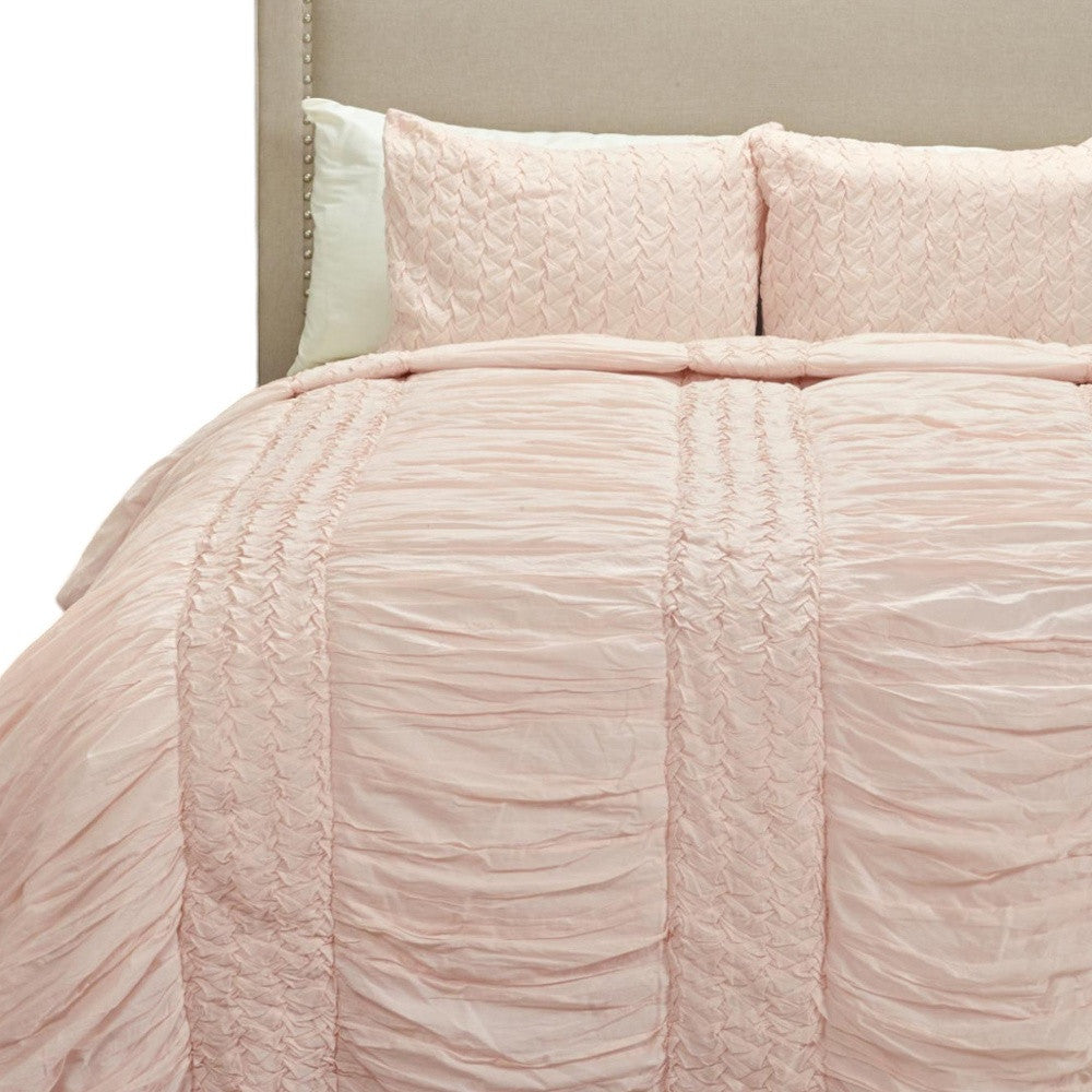 Pink Geometric King Quilt - Bed & Bath