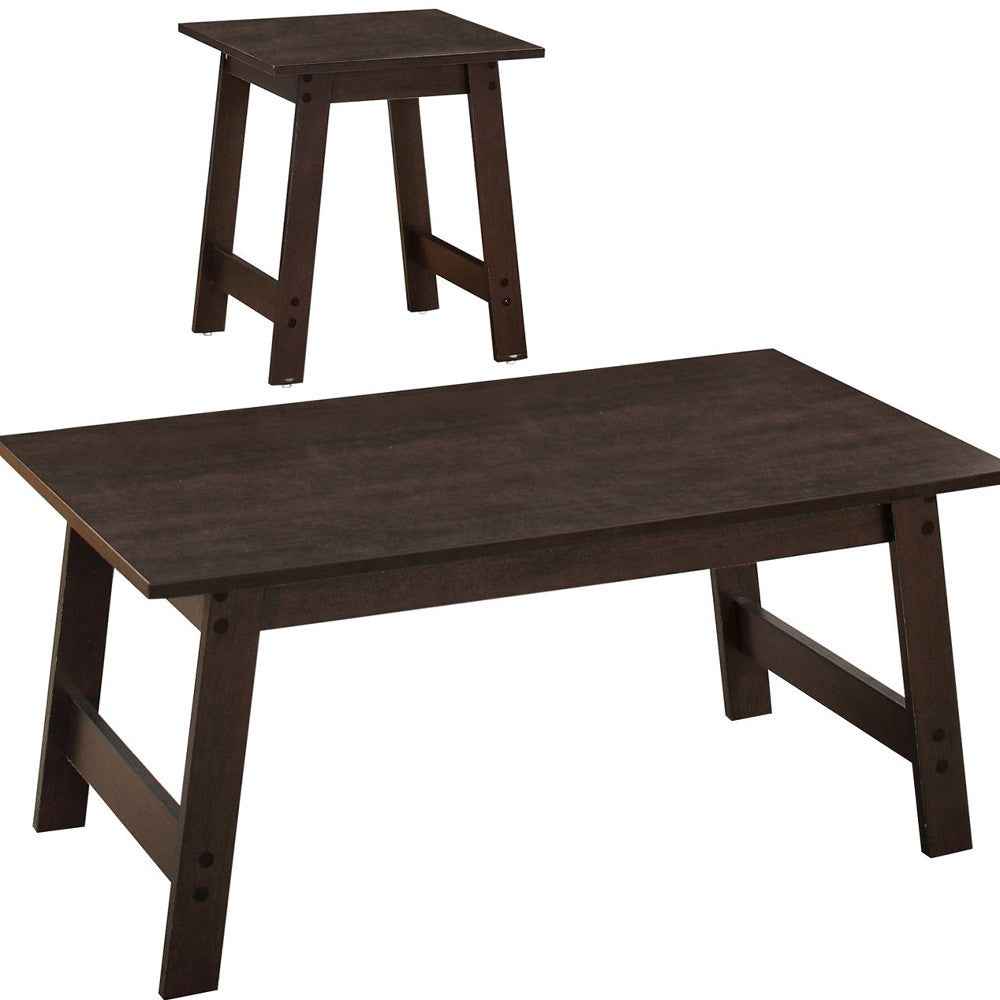 Set of Three 36" Espresso Coffee Table