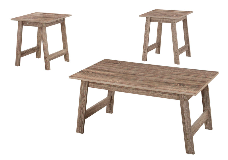Set of Three 36" Taupe Coffee Table - Living Room
