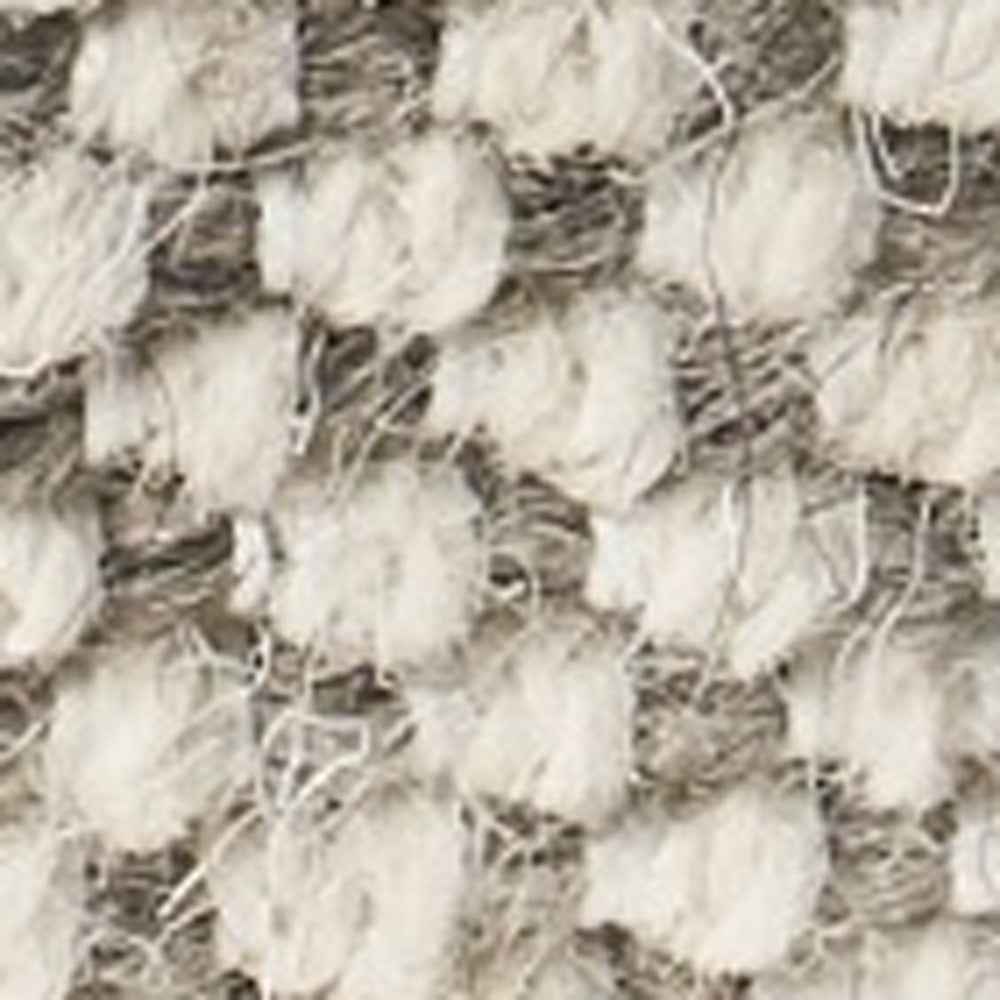 18" Beige Geometric Pouf Ottoman