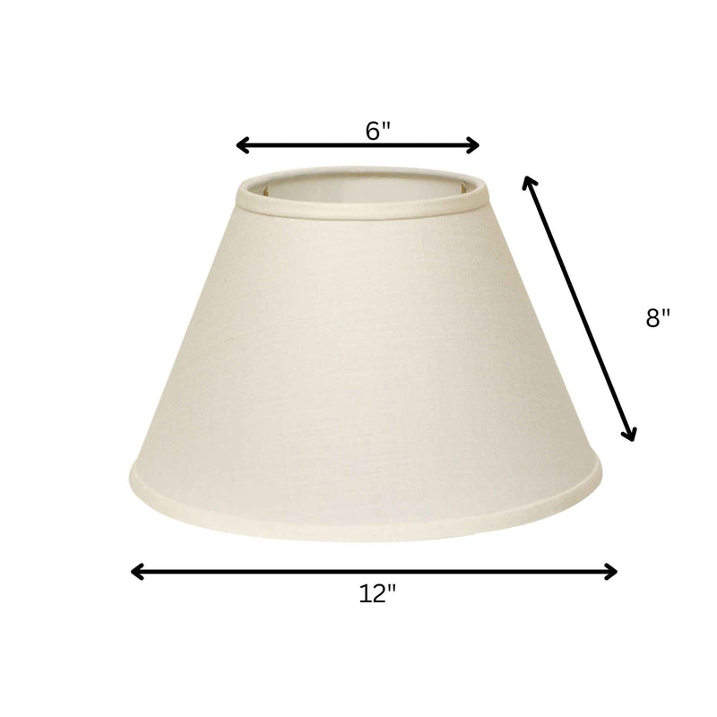 White Linen Empire Lamp Shade