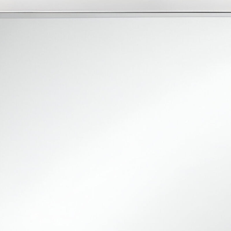 34" White Wood Framed Accent Mirror