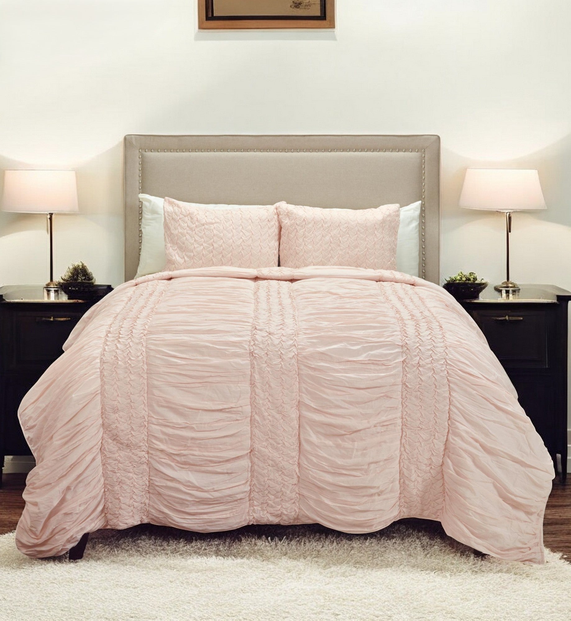 Pink Geometric Twin Quilt - Bed & Bath