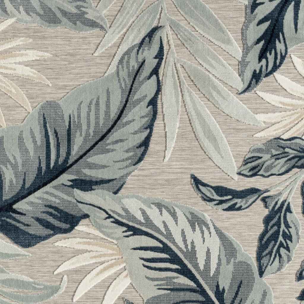 8' X 10' Blue And Gray Indoor Outdoor Area Rug