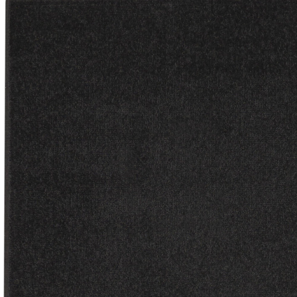 6' Black Indoor Outdoor Runner Rug - Outdoor