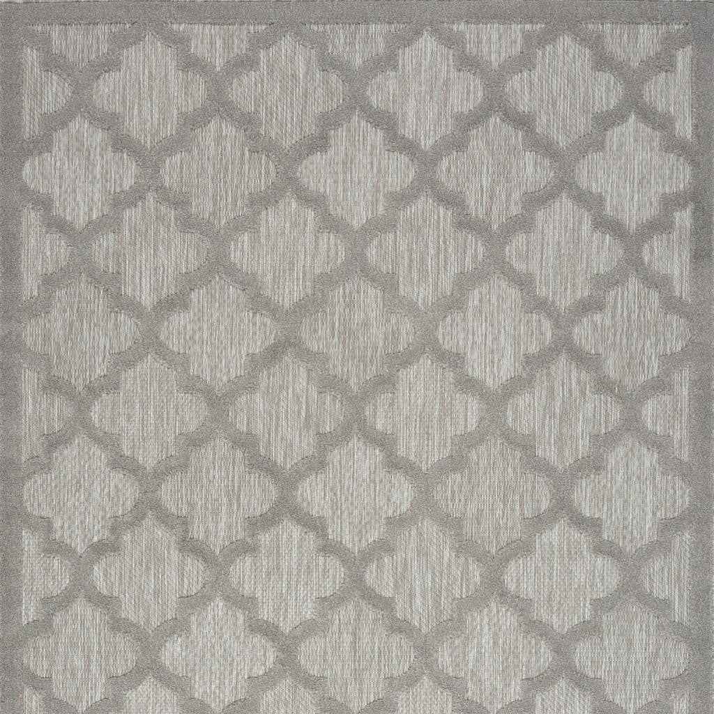 4' X 6' Gray Indoor Outdoor Area Rug