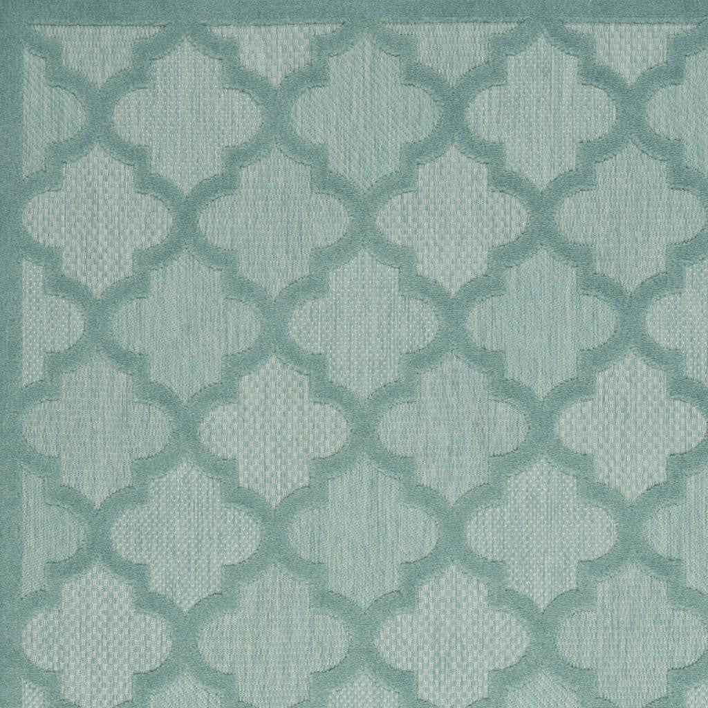 4' X 6' Aqua Indoor Outdoor Area Rug