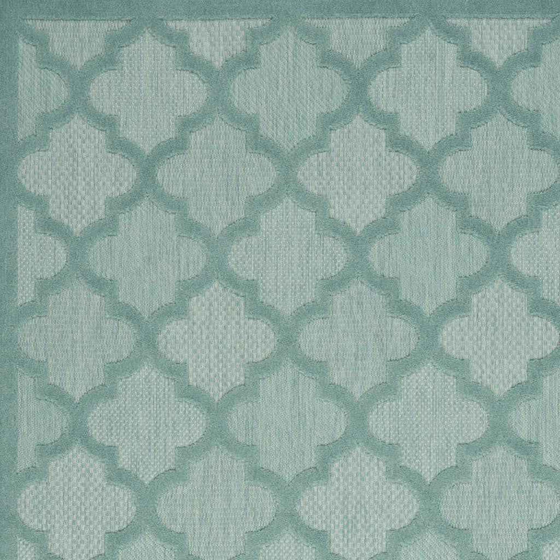 4' X 6' Aqua Indoor Outdoor Area Rug