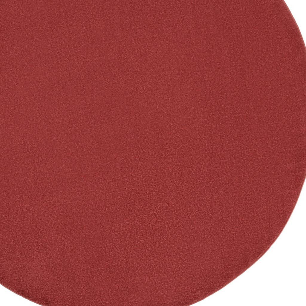 8' X 8' Brick Red Round Indoor Outdoor Area Rug - Outdoor