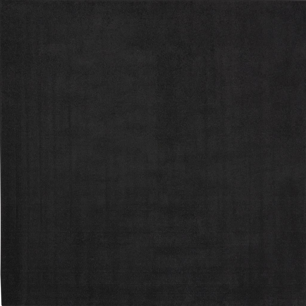 7' Black Square Indoor Outdoor Area Rug - Outdoor