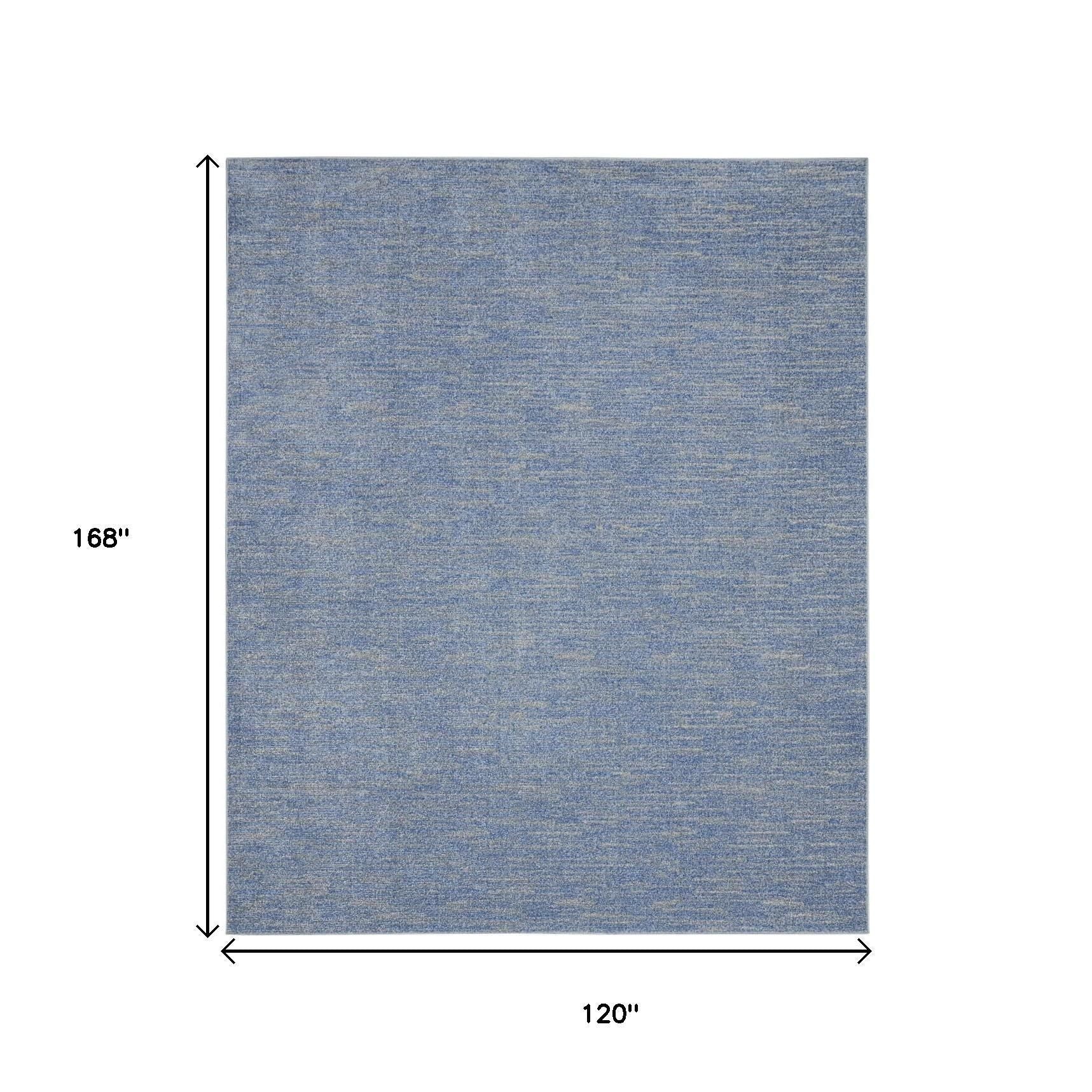 10' X 14' Blue And Gray Indoor Outdoor Area Rug - Outdoor