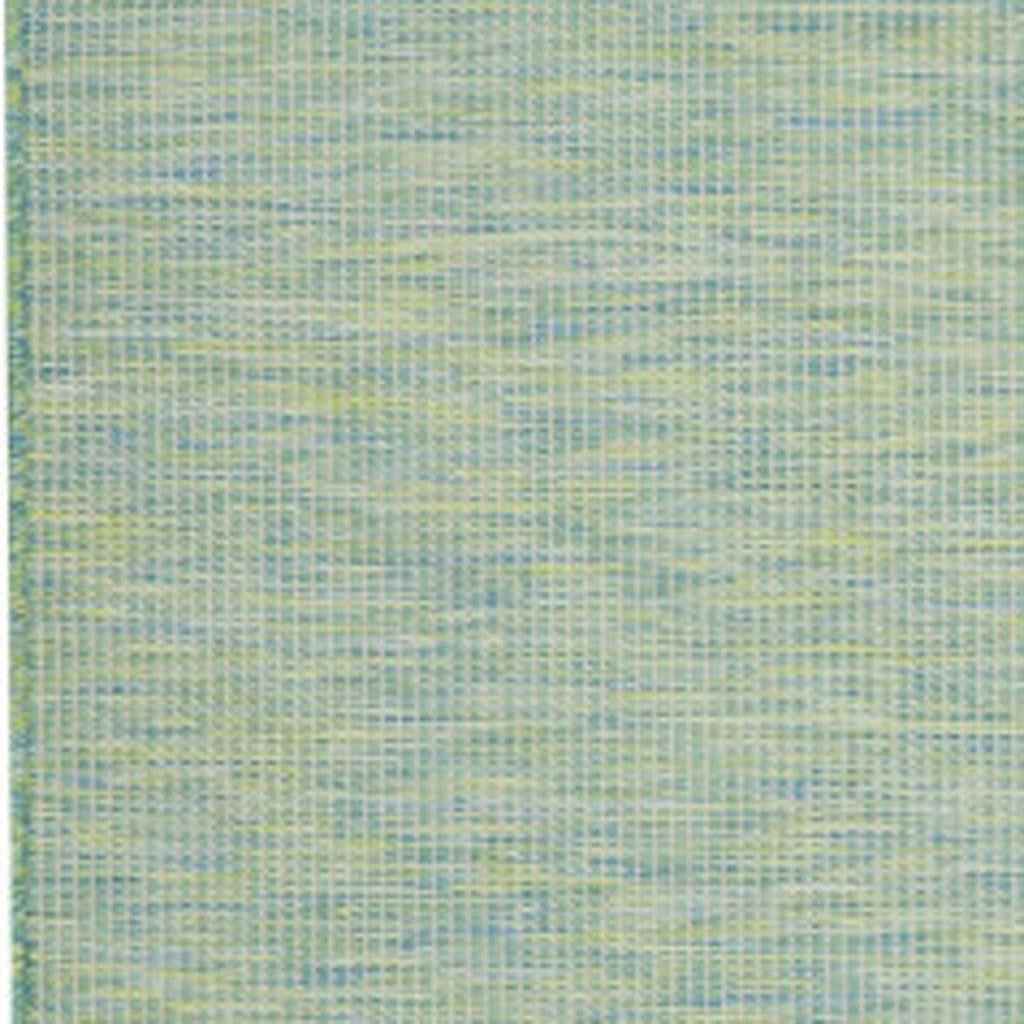 6' X 9' Blue and Green Indoor Outdoor Area Rug