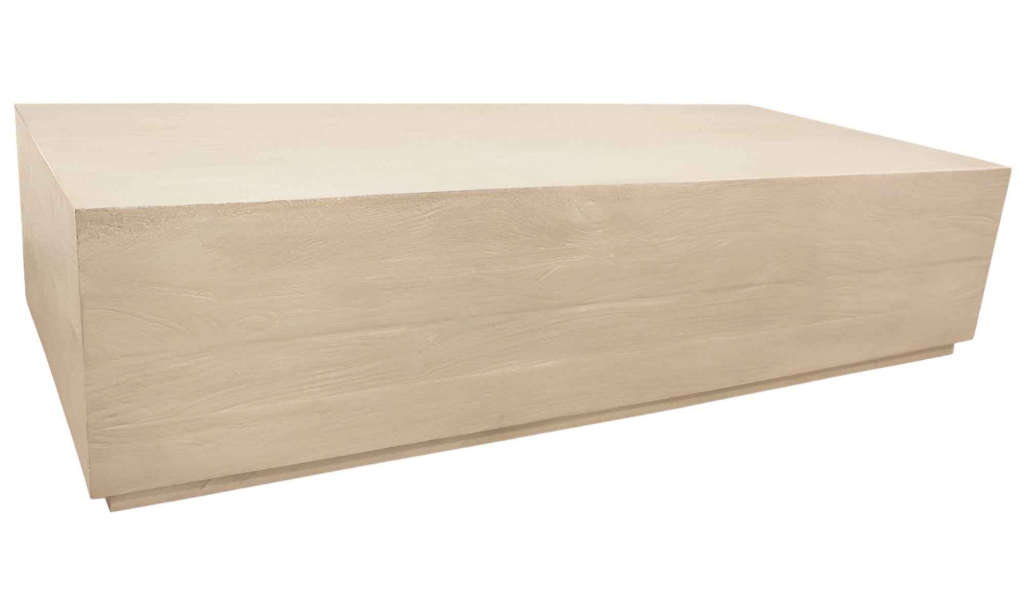 72" Natural Solid Wood Distressed Coffee Table