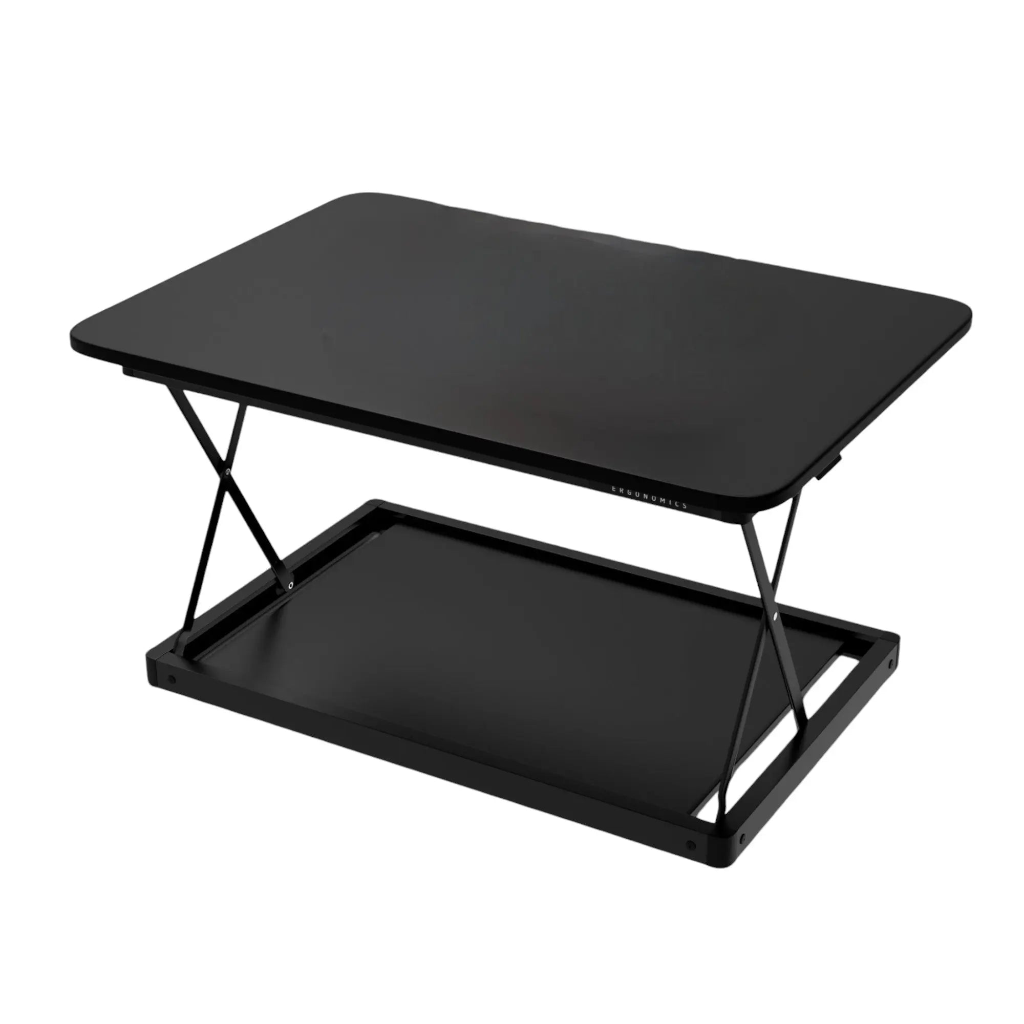 28" Adjustable Black Stainless Steel Standing Desk Converter Homeroots Office