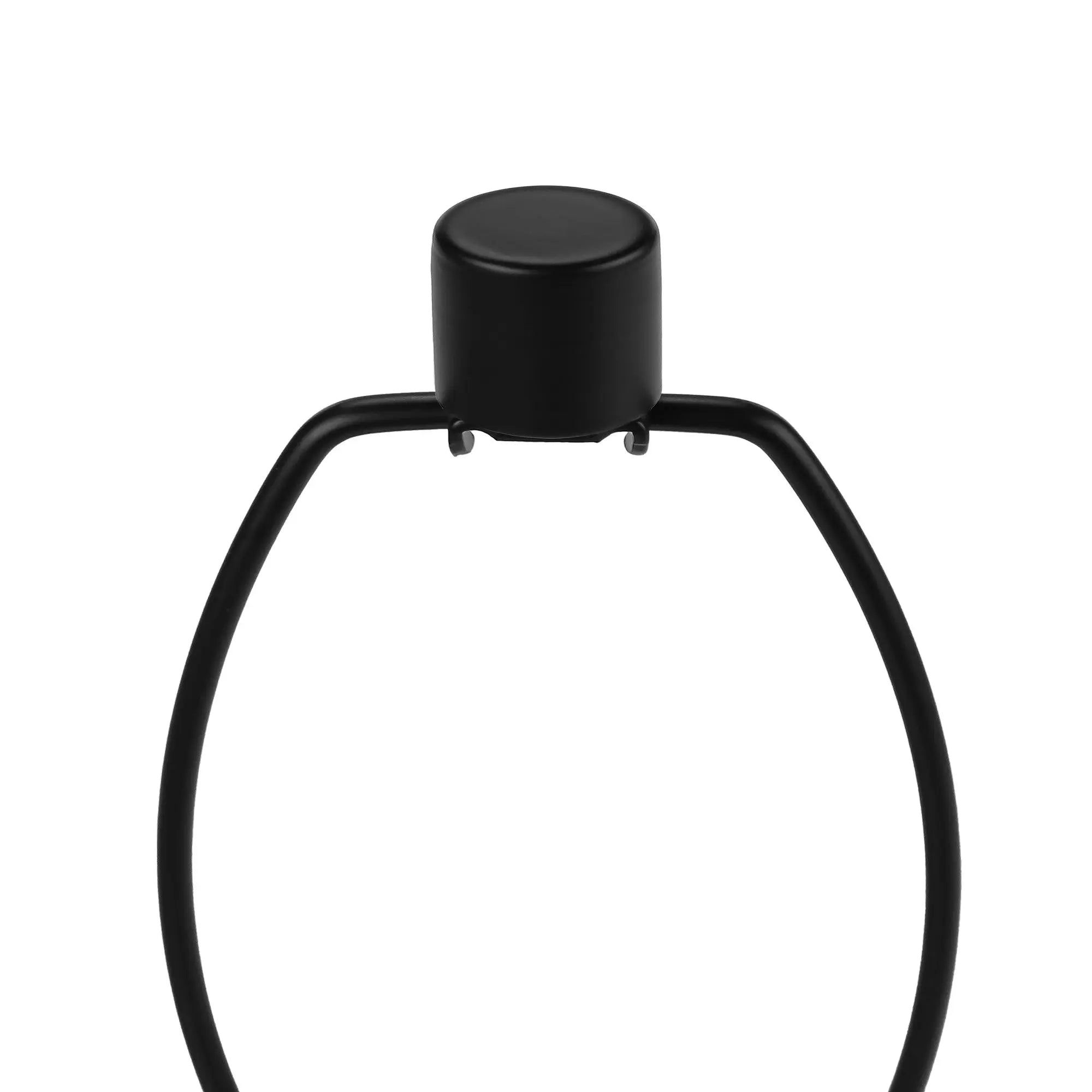28" Black Metal and Acrylic Cylinder Table Lamp With Black Drum Shade Homeroots Lighting