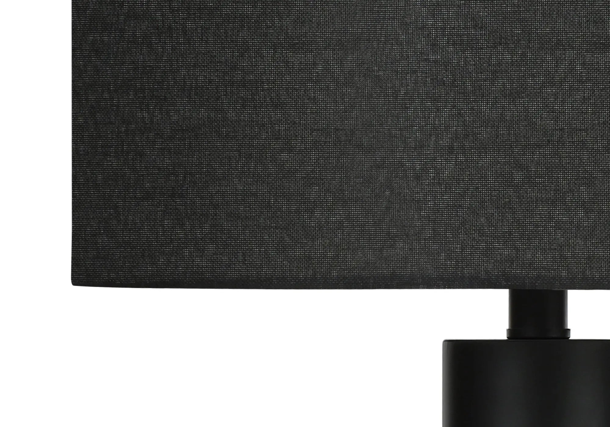 28" Black Metal and Acrylic Cylinder Table Lamp With Black Drum Shade Homeroots Lighting