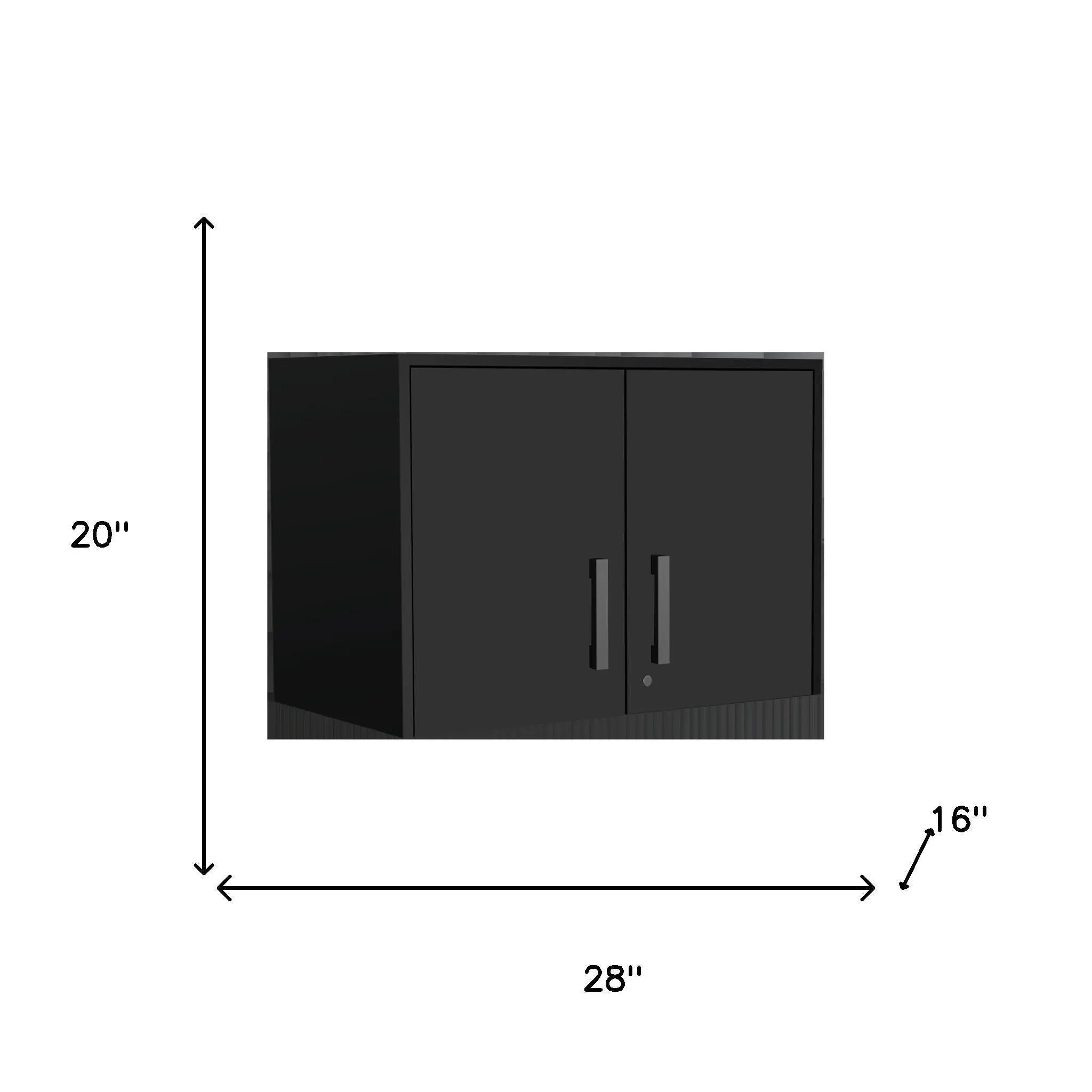 28" Black Wall mounted Accent Cabinet With Four Shelves Homeroots Kitchen & Dining