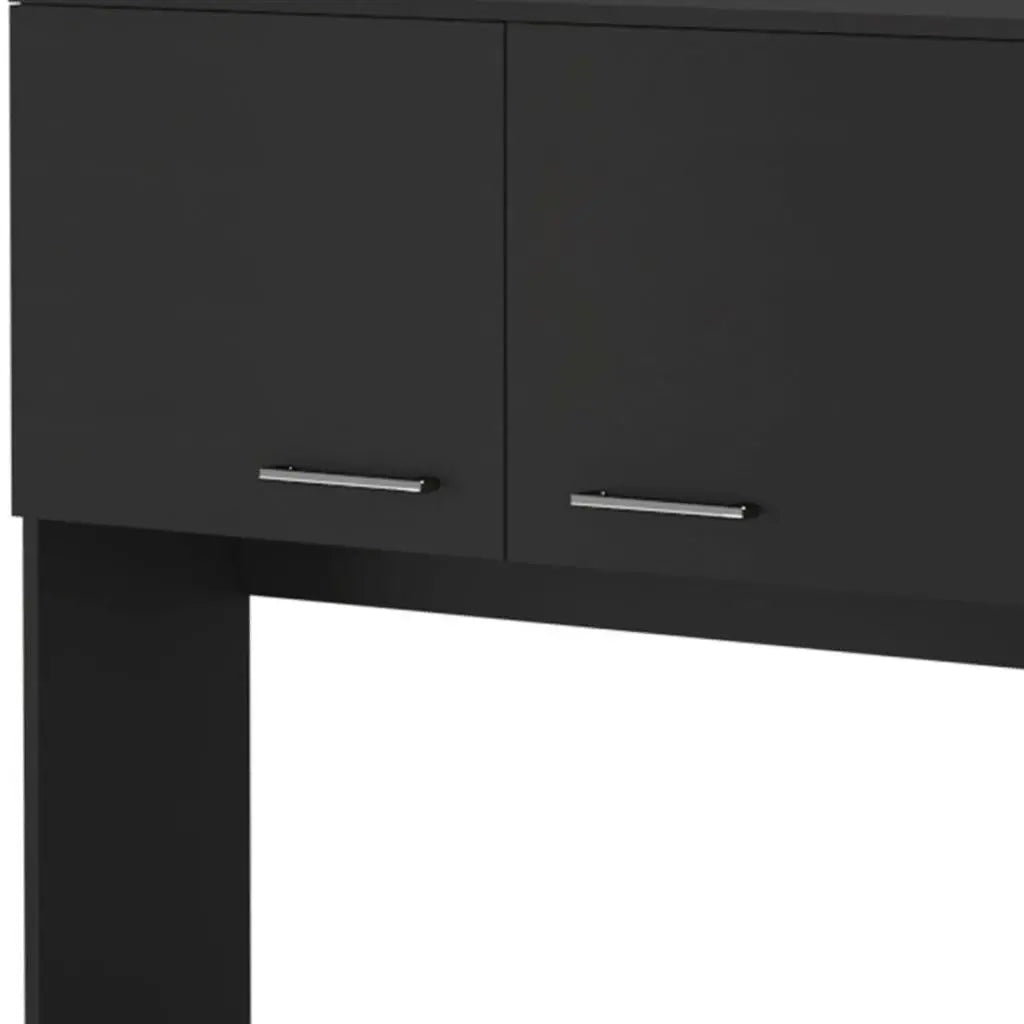 28" Black Wall mounted Accent Cabinet With Seven Shelves And Six Drawers Homeroots Kitchen & Dining
