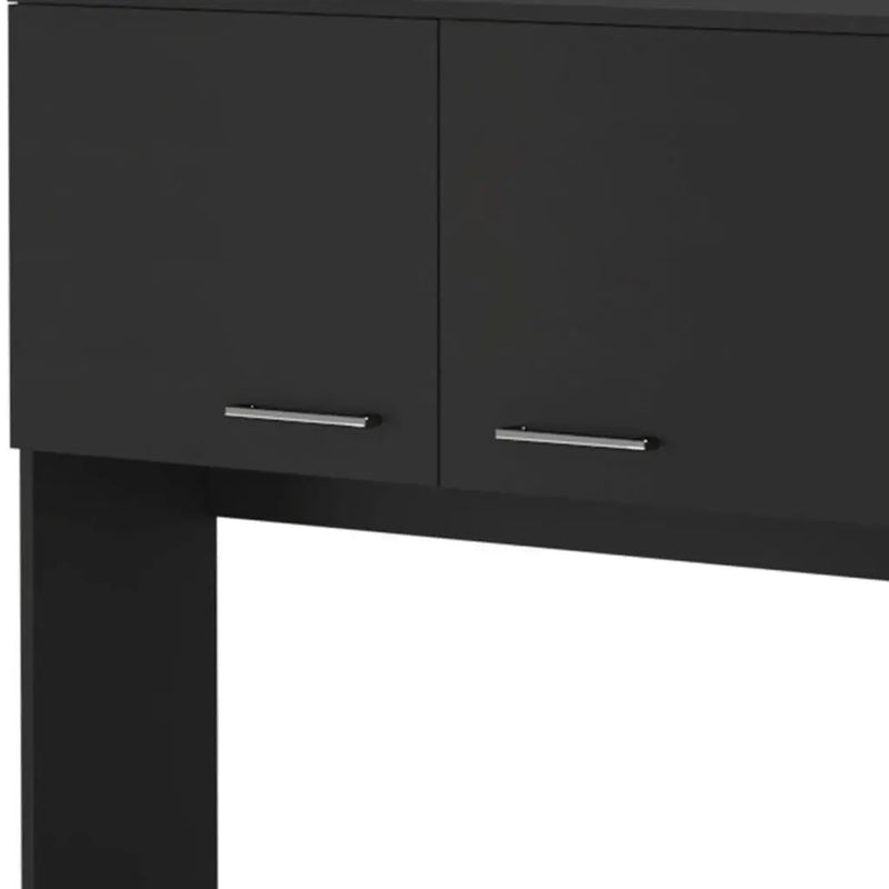 28" Black Wall mounted Accent Cabinet With Seven Shelves And Six Drawers Homeroots Kitchen & Dining