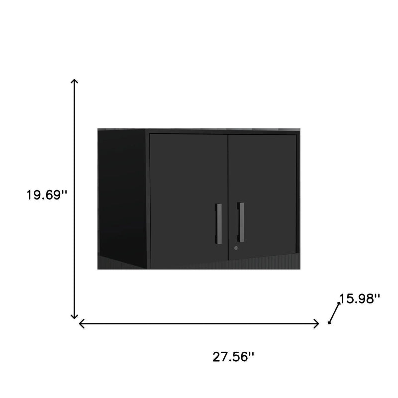 28" Black Wall mounted Accent Cabinet With Seven Shelves And Six Drawers Homeroots Kitchen & Dining