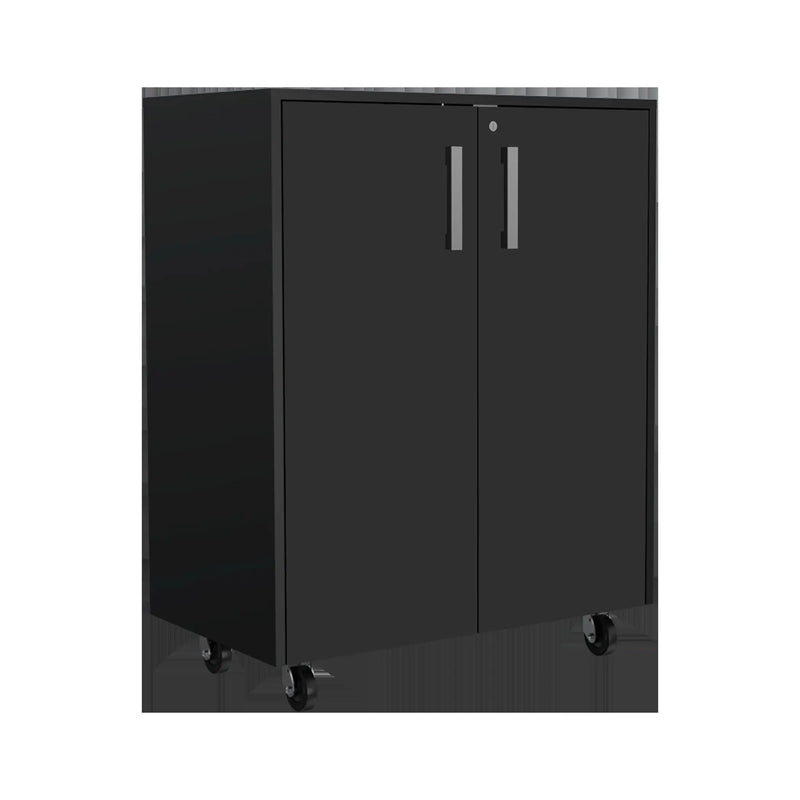 28" Black Wall mounted Accent Cabinet With Six Shelves And Three Drawers Homeroots Kitchen & Dining