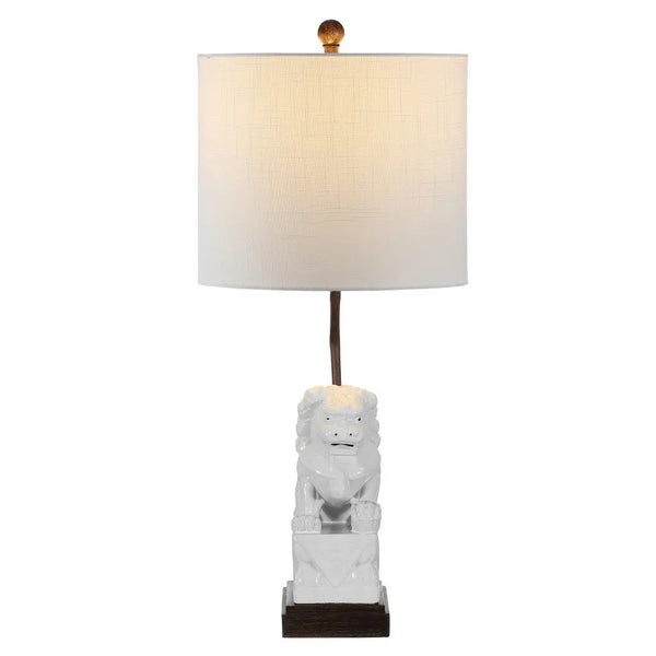 28" Brown Novelty Table Lamp With Globe Shade Homeroots Lighting