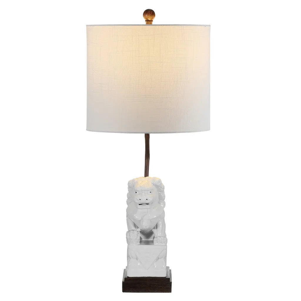 28" Brown Novelty Table Lamp With Globe Shade Homeroots Lighting