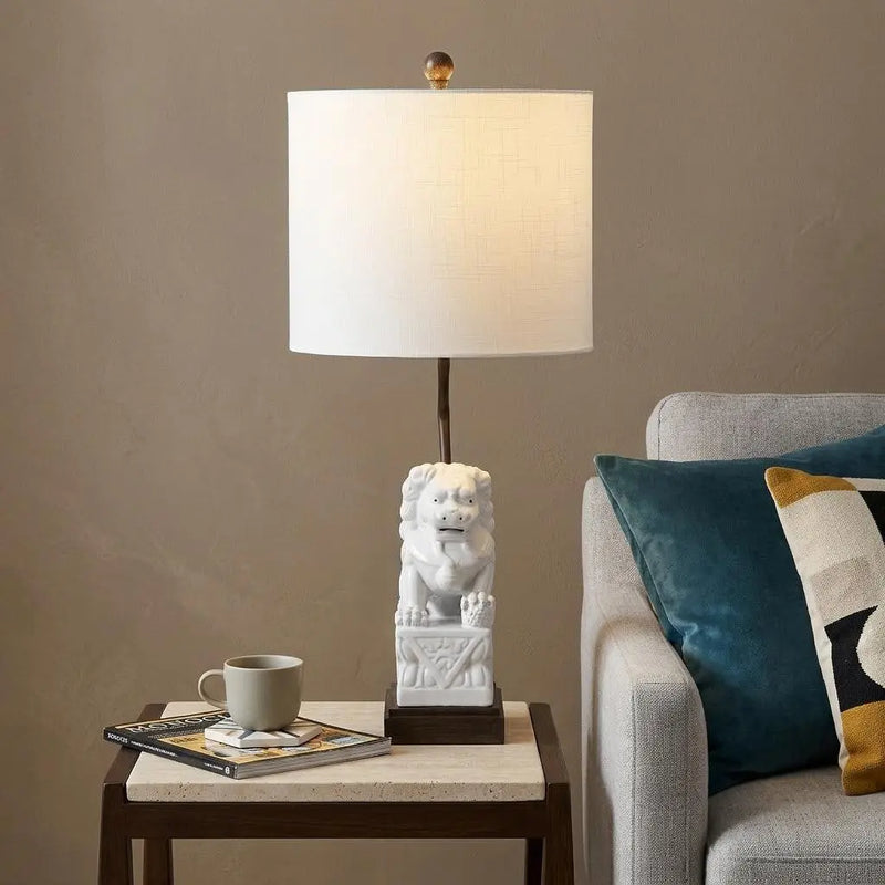 28" Brown Novelty Table Lamp With Globe Shade Homeroots Lighting