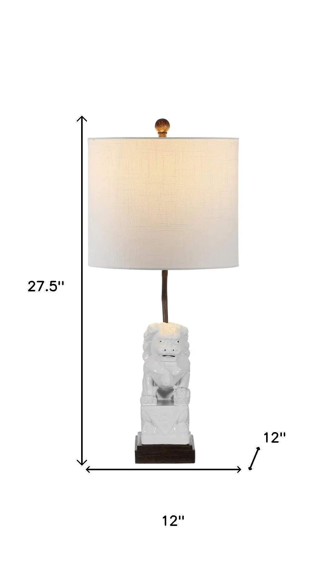 28" Brown Novelty Table Lamp With Globe Shade Homeroots Lighting