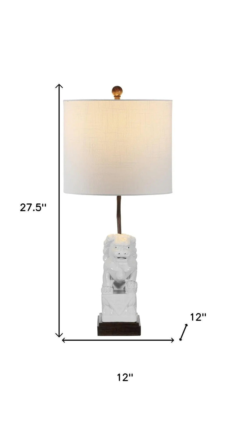 28" Brown Novelty Table Lamp With Globe Shade Homeroots Lighting