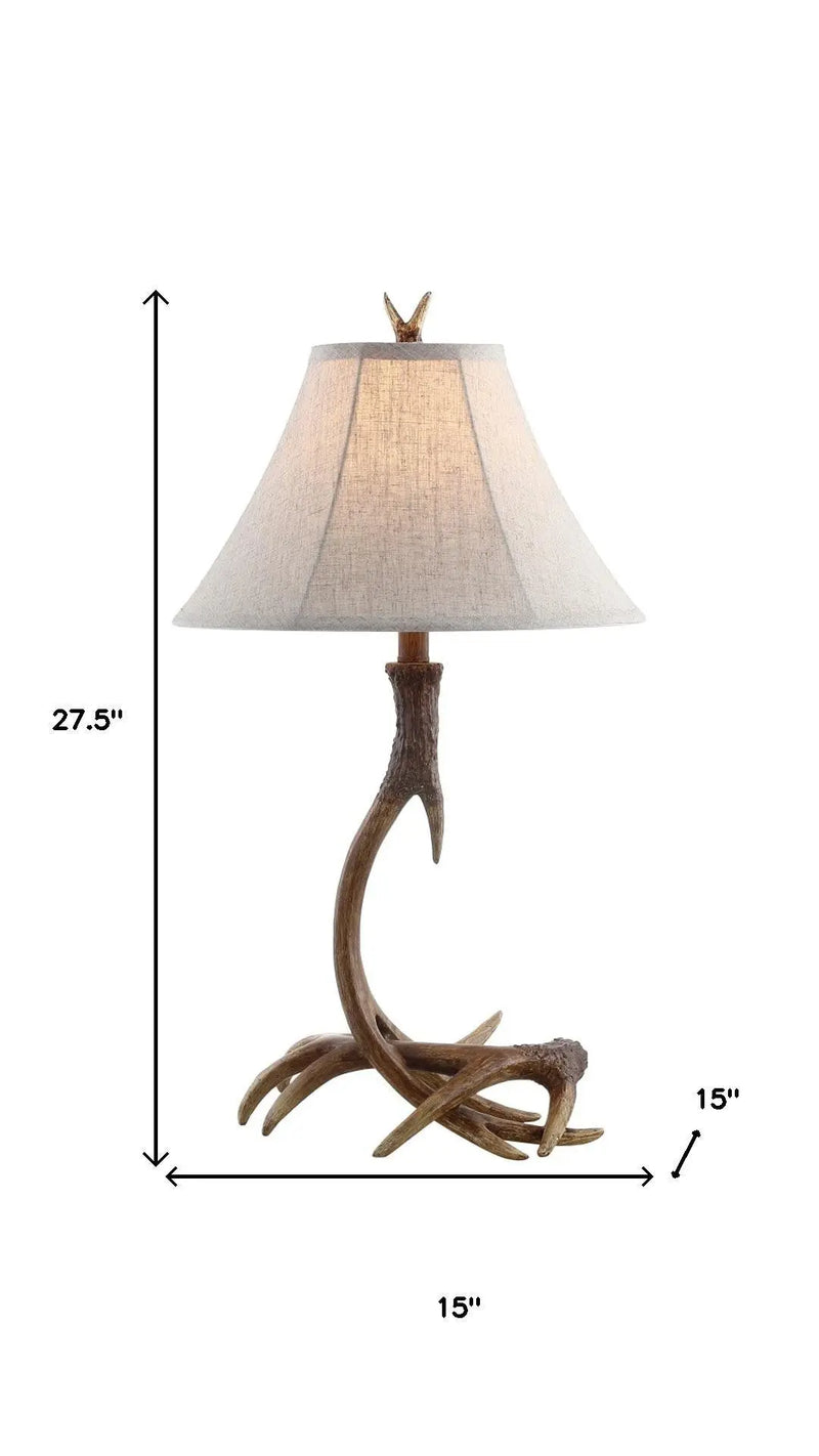 28" Brown Novelty Table Lamp With Globe Shade Homeroots Lighting
