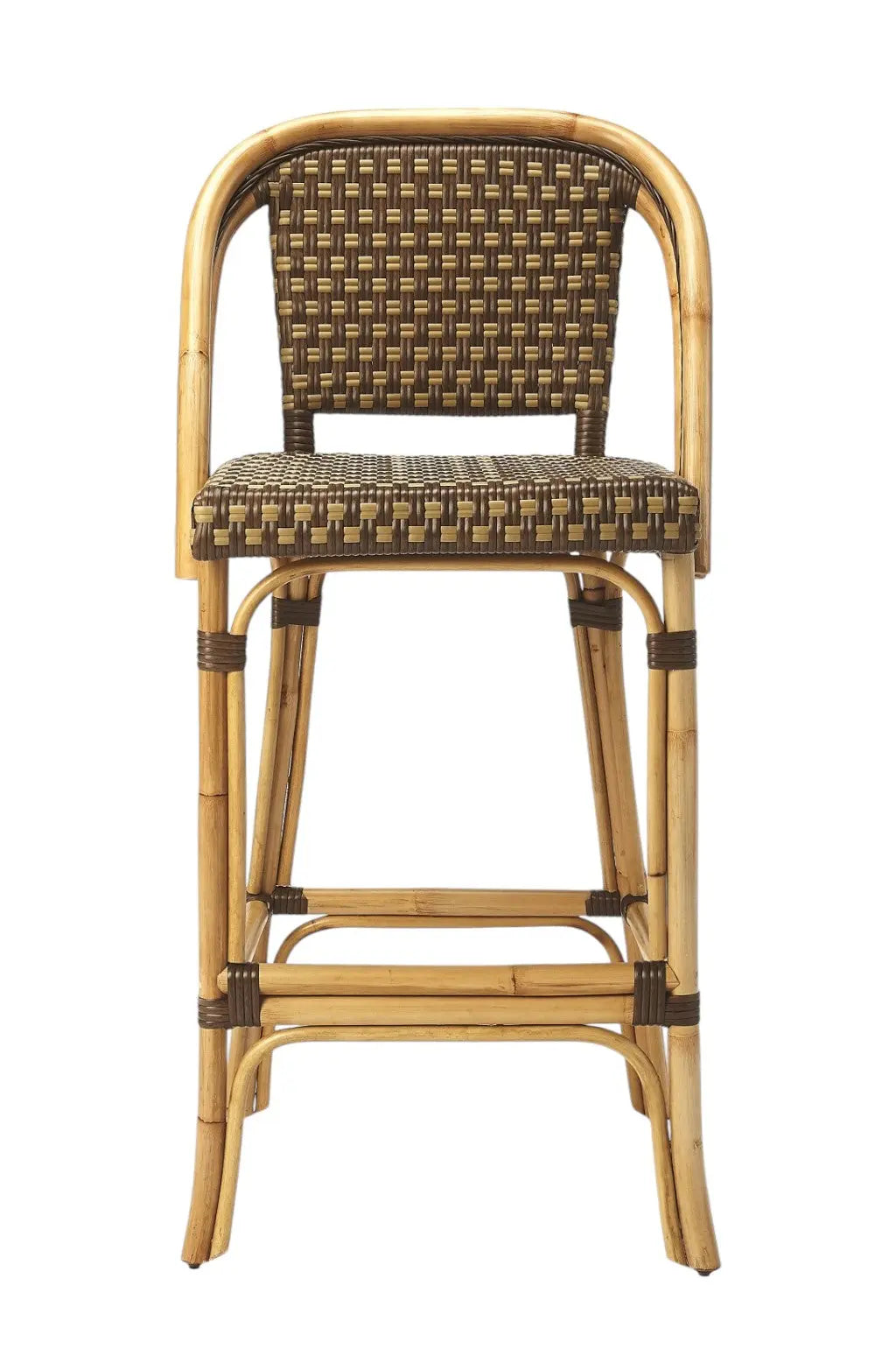 28" Brown Rattan Counter Height Bar Chair Homeroots Living Room