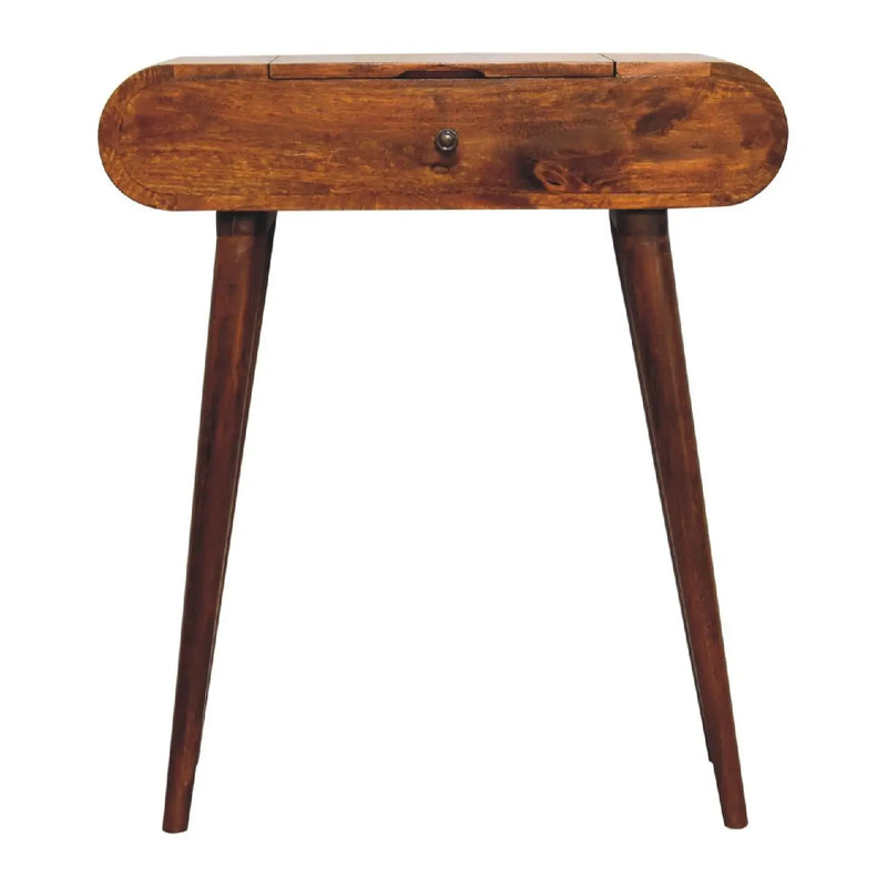 28" Brown Solid Wood Standing Desk Homeroots Living Room