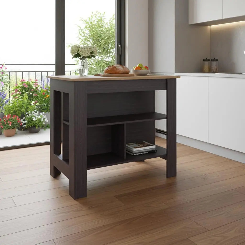 28" Brown Wood Kitchen Island Homeroots Kitchen & Dining