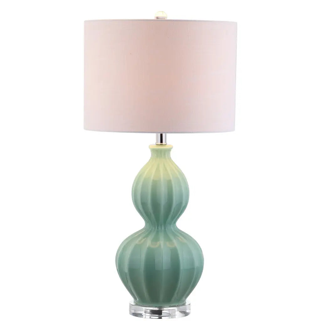 28" Clear Novelty Table Lamp LED With Drum Shade Homeroots Lighting
