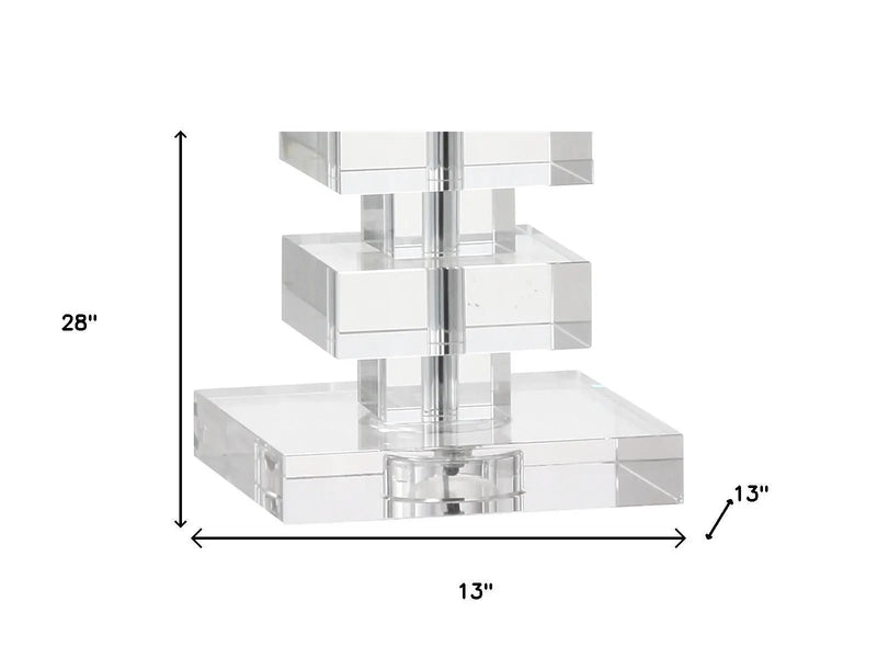 28" Clear Novelty Table Lamp With Shade Homeroots Lighting