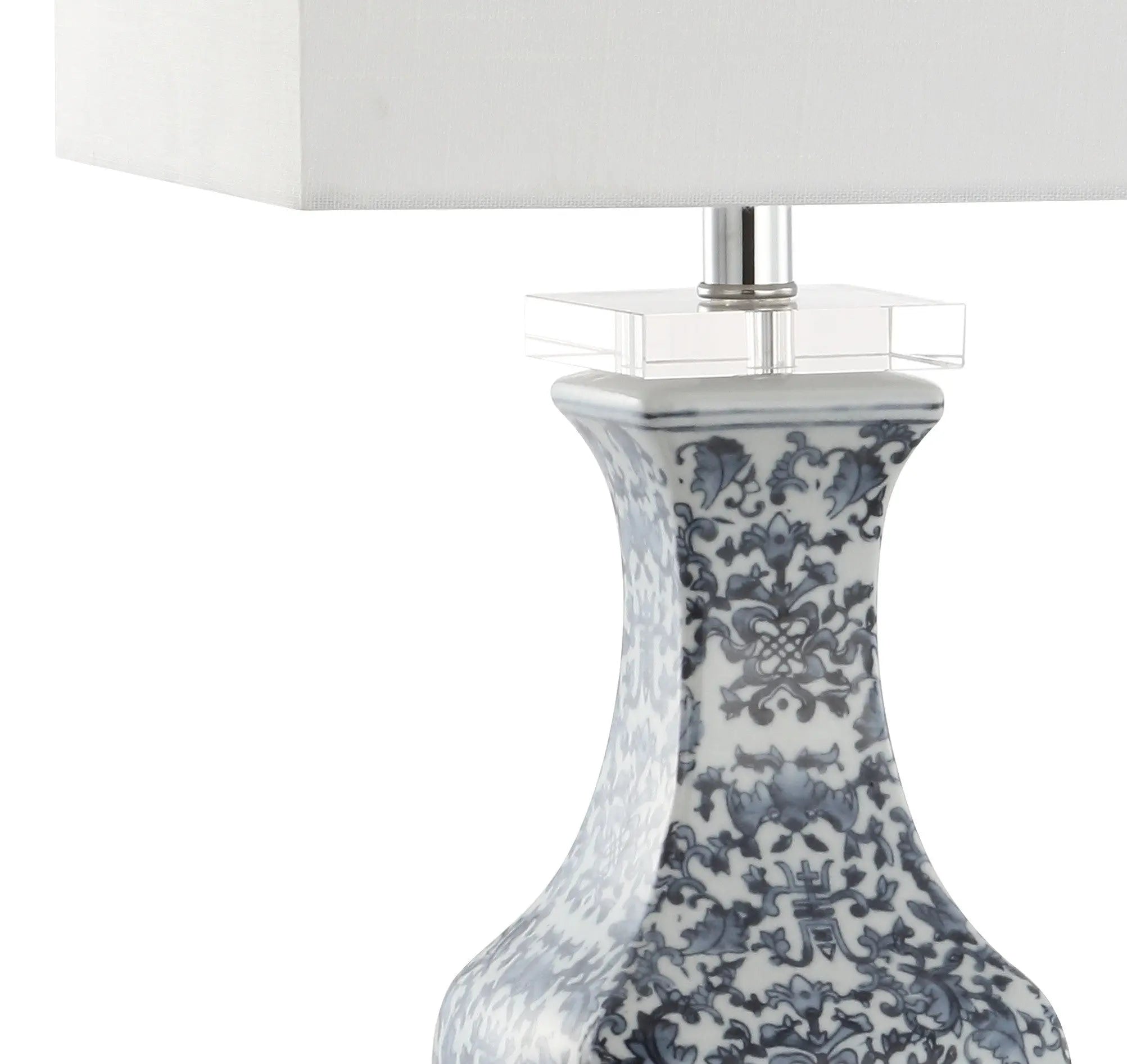 28" Clear Novelty Table Lamp With Square Shade Homeroots Lighting