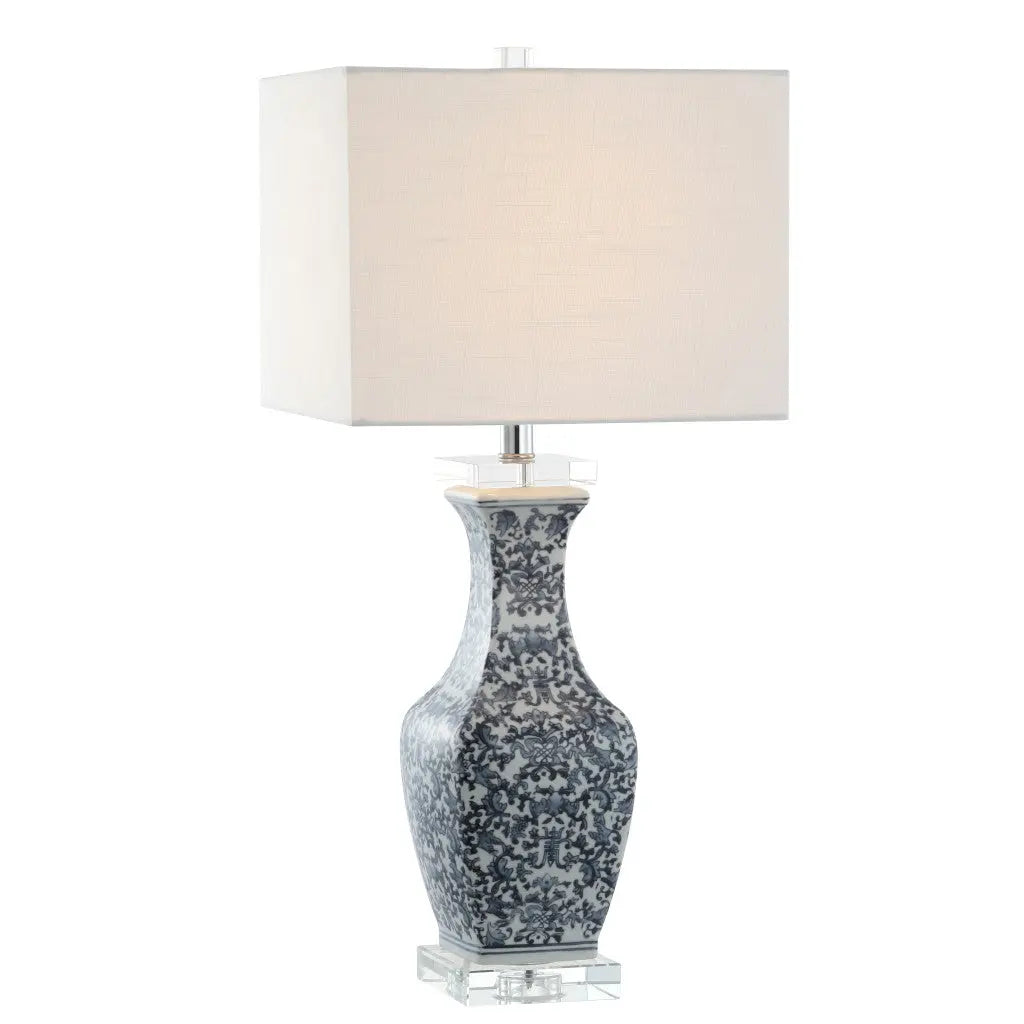 28" Clear Novelty Table Lamp With Square Shade Homeroots Lighting