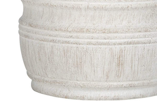 28" Cream Cylinder Table Lamp With Cream Drum Shade Homeroots Lighting