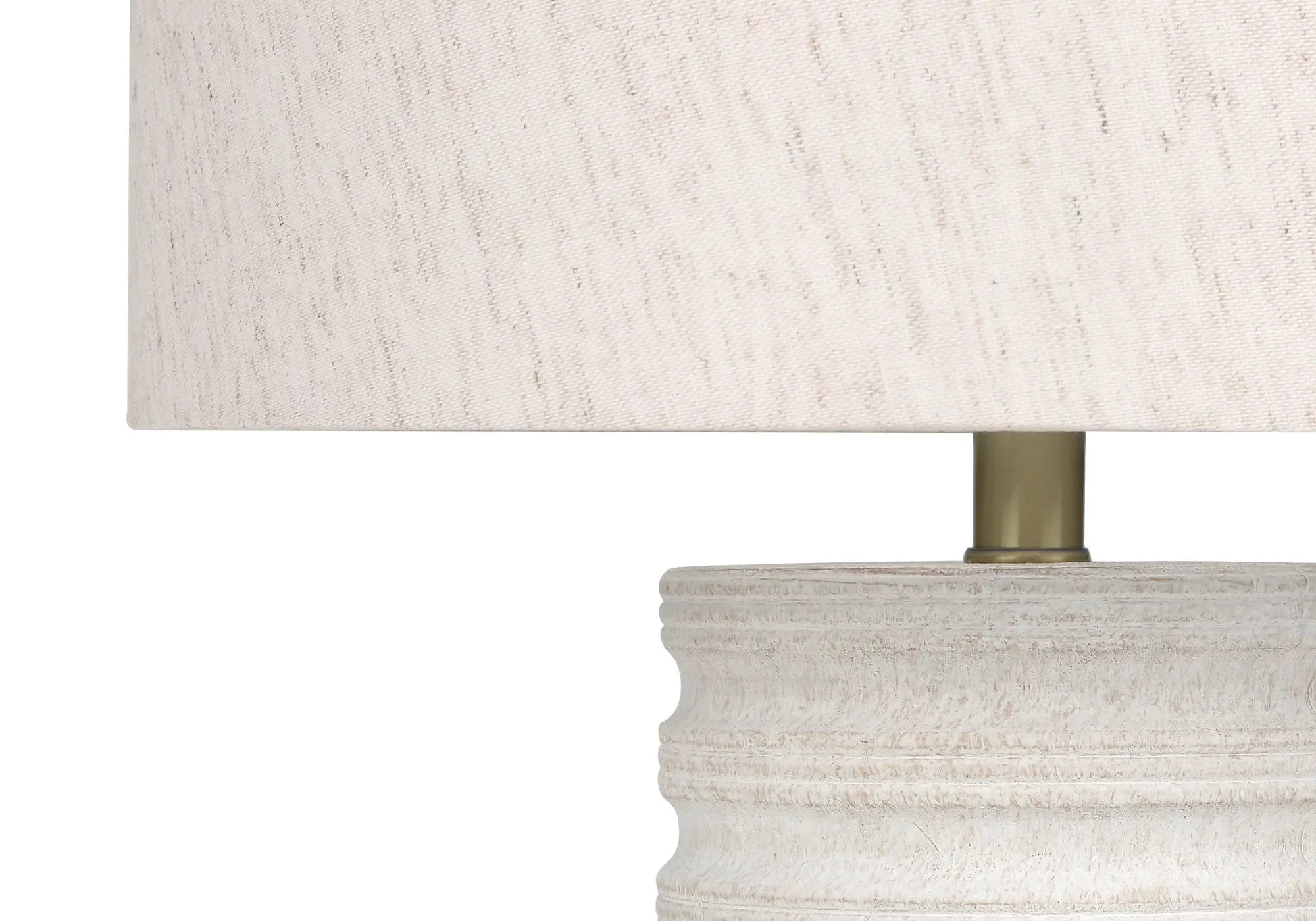 28" Cream Cylinder Table Lamp With Cream Drum Shade Homeroots Lighting
