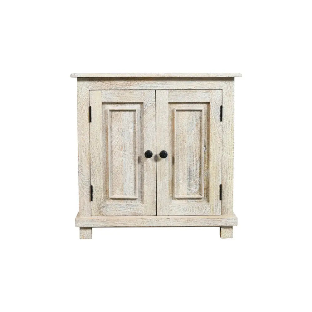 28" Distressed White Solid Wood Nightstand With Storage Homeroots Bed & Bath
