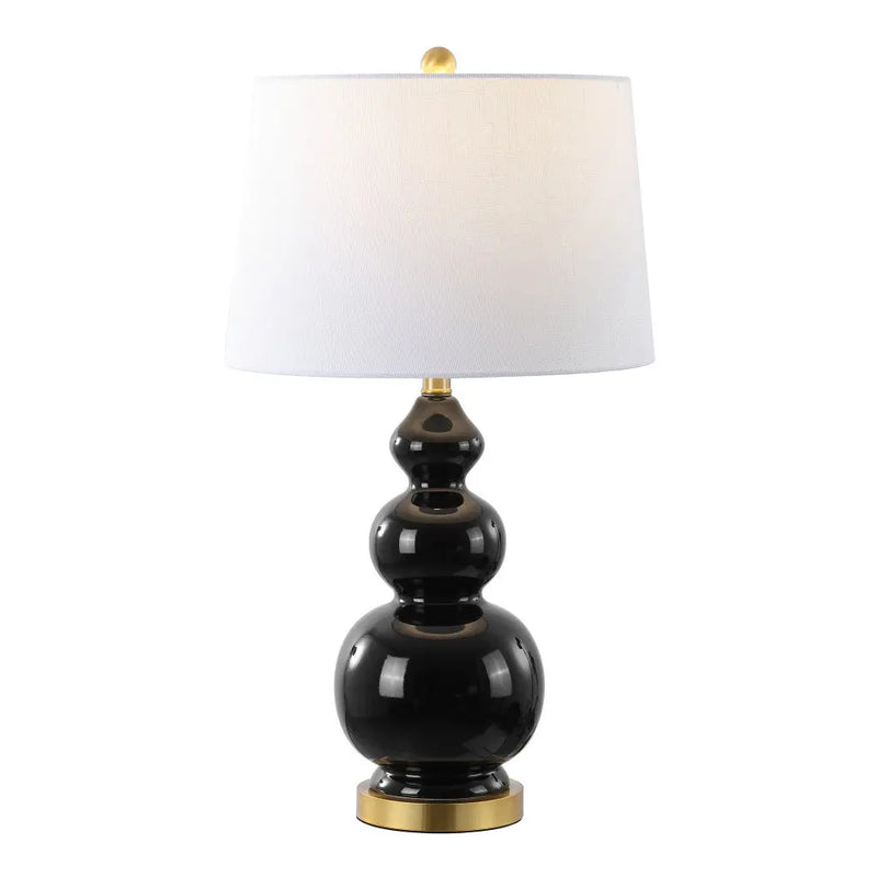 28" Gold Novelty Table Lamp With Drum Shade Homeroots Lighting