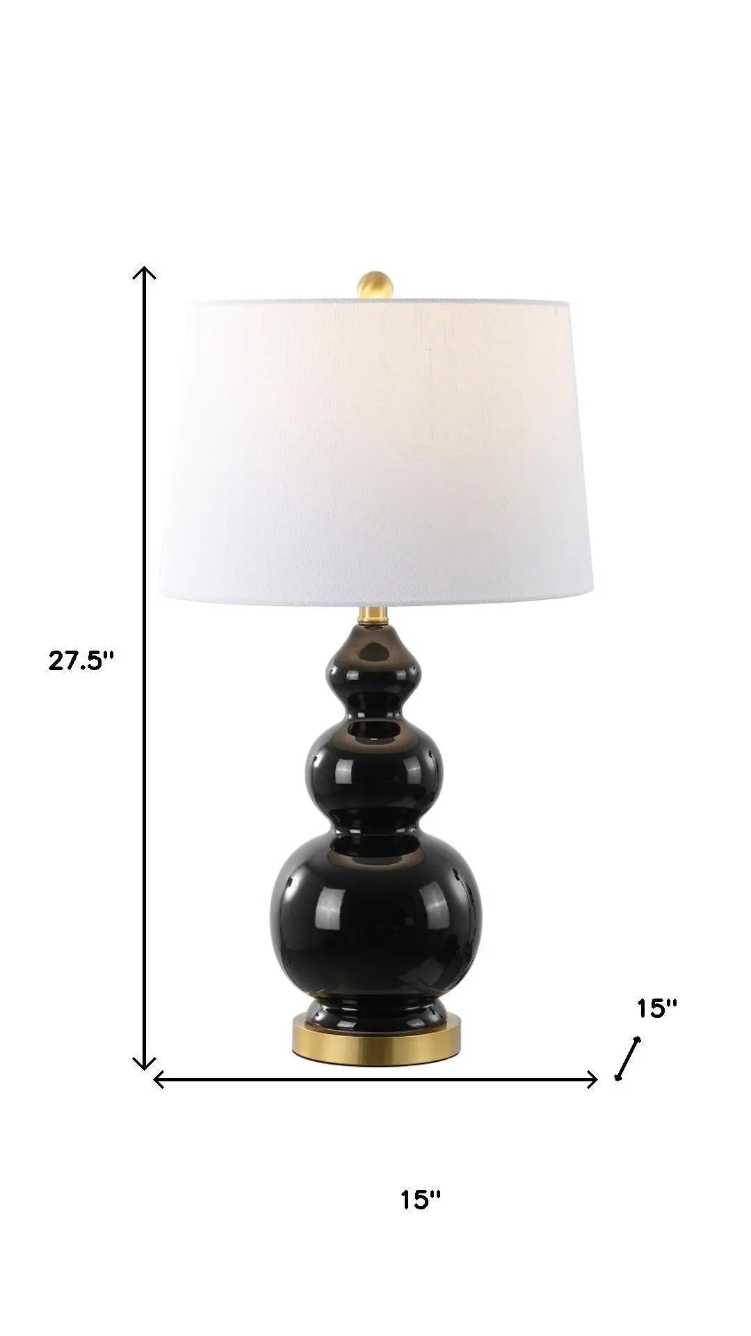 28" Gold Novelty Table Lamp With Drum Shade Homeroots Lighting