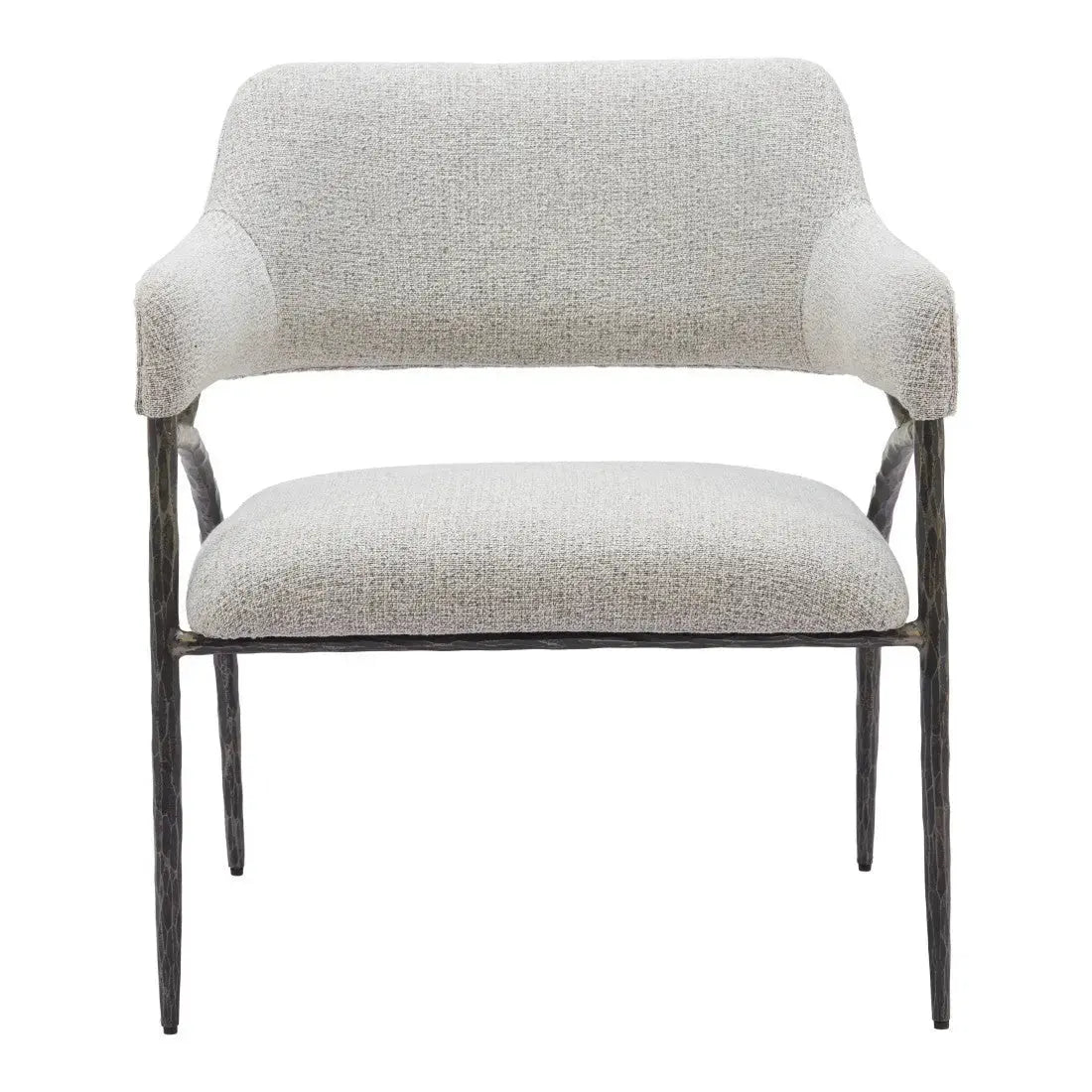 28" Gray And Black Upholstered Arm Chair Homeroots Living Room