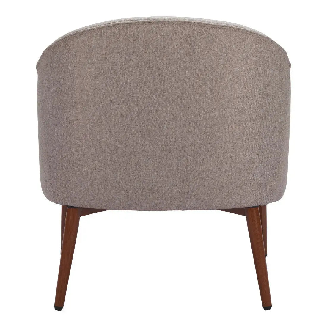 28" Gray And Brown Fabric And Upholstered Tufted Barrel Chair Homeroots Living Room